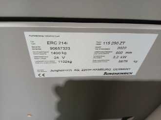 Használt targonca JUNGHEINRICH ERC 214i FP 115 250 ZT ELEKTRO HOCHHUBWAGENFAHRERSTAND (13073187)