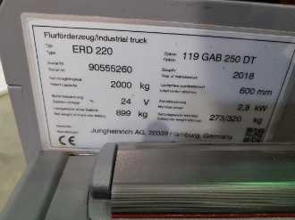 Használt targonca JUNGHEINRICH ERD 220 KP 119 GAB 250 DT ELEKTRO HOCHHUBWAGENFAHRERSTAND (13037282)