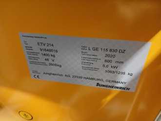 Használt targonca JUNGHEINRICH ETV 214 MP L GE 115 830 DZ ELEKTRO SCHUBMASTSTAPLER (13065012)