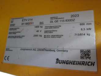 Használt targonca JUNGHEINRICH ETV 214 SP DL GE 115-830 DZ ELEKTRO SCHUBMASTSTAPLER (13055281)