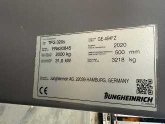 Használt targonca JUNGHEINRICH TFG 320s Baujahr 2020/ Stunden 1083/ HH 4640 GAS VIERRADFRONTSTAPLER (13004648)