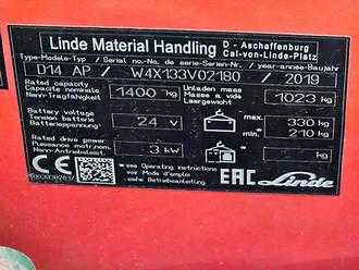 Használt targonca LINDE D14AP ELEKTRO HOCHHUBWAGENMANUELLELEKTRISCH (12985557)