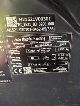 Használt targonca LINDE E16H-386-02 ELEKTRO DREIRADFRONTSTAPLER (13070951)