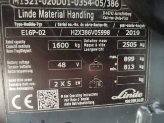 Használt targonca LINDE E16P-02/386 EVO ELEKTRO VIERRADFRONTSTAPLER (13071242)