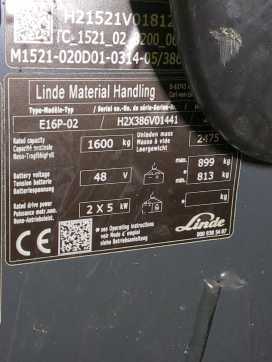 Használt targonca LINDE E16P-386-02 ELEKTRO VIERRADFRONTSTAPLER (13036712)
