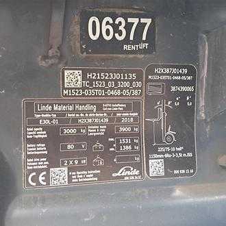 Használt targonca LINDE E30L-387 ELEKTRO VIERRADFRONTSTAPLER (13006529)