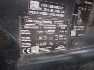 Használt targonca LINDE E40H-01/600 ELEKTRO VIERRADFRONTSTAPLER (13063962)