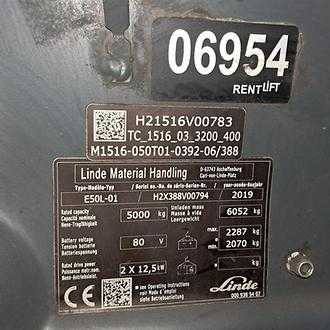 Használt targonca LINDE E50L-388 ELEKTRO VIERRADFRONTSTAPLER (13006427)