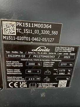 Használt targonca LINDE EG20PH/1275-02 ELEKTRO VIERRADFRONTSTAPLER (12897738)