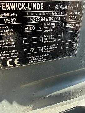 Használt targonca LINDE H 50 D  DIESEL VIERRADFRONTSTAPLER (13046573)