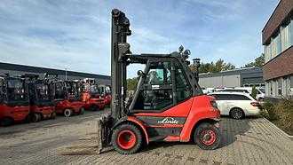 Használt targonca LINDE H 80 D -02 DIESEL VIERRADFRONTSTAPLER (13075240) backdrop