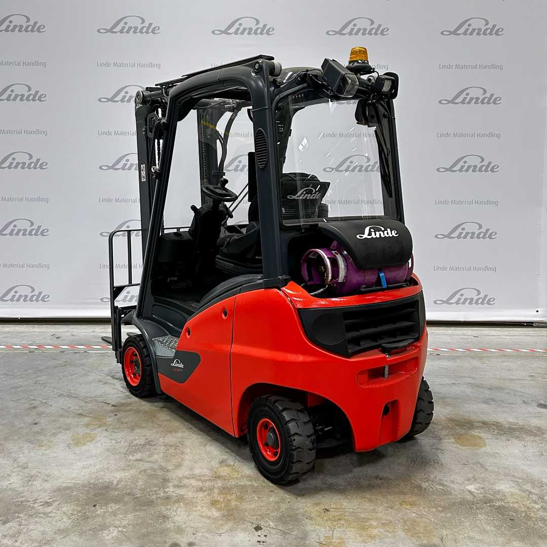 Használt targonca LINDE H14T: 1,4 t GAS VIERRADFRONTSTAPLER (12959557)