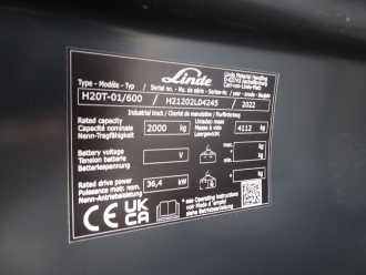 Használt targonca LINDE H20T-01/600 GAS VIERRADFRONTSTAPLER (13040699)