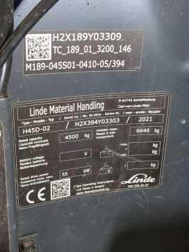 Használt targonca LINDE H45D-394-02 DIESEL VIERRADFRONTSTAPLER (13066253)