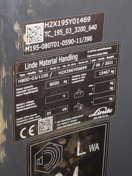 Használt targonca LINDE H80/1100D-396-03 DIESEL VIERRADFRONTSTAPLER (13036371)
