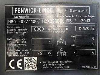 Használt targonca LINDE H80 T / 1100 GAS VIERRADFRONTSTAPLER (12962247)