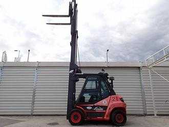 Használt targonca LINDE H80D DIESEL VIERRADFRONTSTAPLER (12963086)