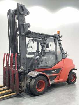 Használt targonca LINDE H80T-03/900-396 GAS VIERRADFRONTSTAPLER (13067518) backdrop