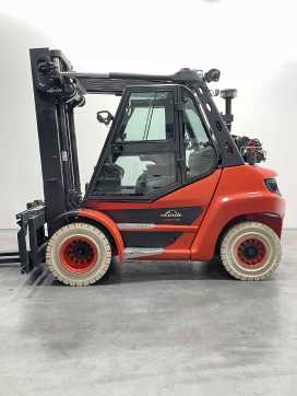 Használt targonca LINDE H80T/600-03-396 GAS VIERRADFRONTSTAPLER (13066286)