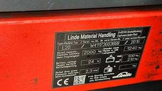 Használt targonca LINDE L 20  ELEKTRO HOCHHUBWAGENDEICHSEL (13075021)