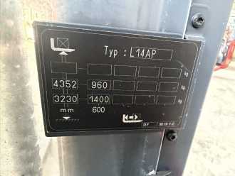 Használt targonca LINDE L14AP ELEKTRO HOCHHUBWAGENDEICHSEL (13070199)