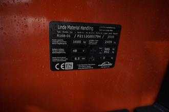 Használt targonca LINDE R 16B-01 - 6.960mm Hubhöhe ELEKTRO SCHUBMASTSTAPLER (13060373)