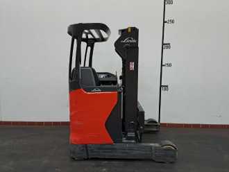 Használt targonca LINDE R14 Chassisbreite 1270mm (B) ELEKTRO SCHUBMASTSTAPLER (13036896) backdrop