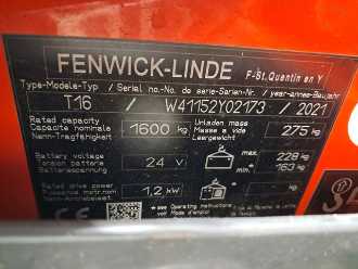 Használt targonca LINDE T16 ELEKTRO HOCHHUBWAGENDEICHSEL (13071528)