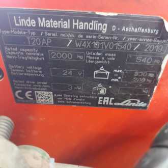 Használt targonca LINDE T20AP ELEKTRO NIEDERHUBWAGENFAHRERSTAND (13059597)