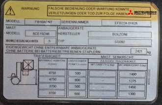 Használt targonca MITSUBISHI FB 16 ACNT ELEKTRO DREIRADFRONTSTAPLER (13052527)