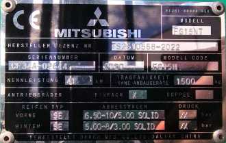 Használt targonca MITSUBISHI FG 15 NT WEITERE WEITERE (12989195)