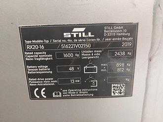 Használt targonca STILL RX 20-16 ELEKTRO DREIRADFRONTSTAPLER (13047216)