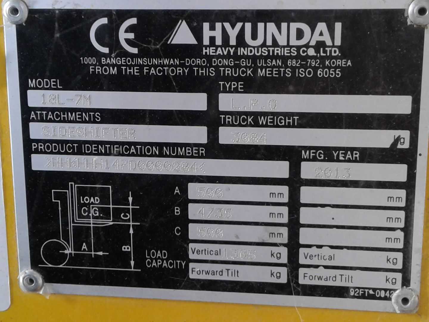 Heftruck gebruikt HYUNDAI chariot élévateur à fourches GAS VIERRADFRONTSTAPLER (13076119)
