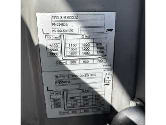 Heftruck gebruikt JUNGHEINRICH EFG 316 6000 DZ 1200mm riputatud SS + POS ZH2 ELEKTRO VIERRADFRONTSTAPLER (13072385)