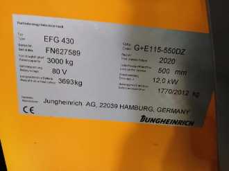 Heftruck gebruikt JUNGHEINRICH EFG 430 SP G+E 115-550 DZ ELEKTRO VIERRADFRONTSTAPLER (13047505)