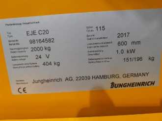 Heftruck gebruikt JUNGHEINRICH EJE C20 115-54 ELEKTRO NIEDERHUBWAGENDEICHSEL (12966798)