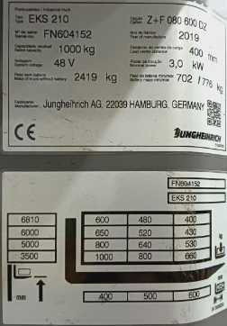 Heftruck gebruikt JUNGHEINRICH EKS 210 80-600DZ ELEKTRO HOCHHUBKOMMISSIONIERER (13075028)