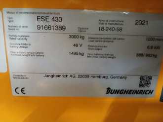 Heftruck gebruikt JUNGHEINRICH ESE 430 18 240 58 ELEKTRO NIEDERHUBWAGENFAHRERSITZ (13072262)