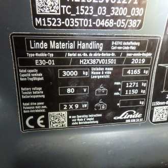 Heftruck gebruikt LINDE E 30 : 3,0t ELEKTRO VIERRADFRONTSTAPLER (12961369)