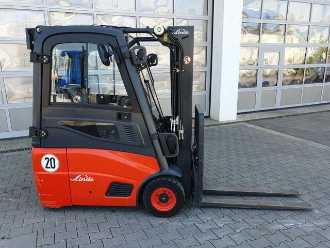 Heftruck gebruikt LINDE E14 - 01 / Triplex: 4.10m! / SS / nur 1.003h! ELEKTRO VIERRADFRONTSTAPLER (13024692)