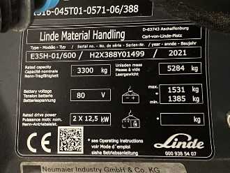 Heftruck gebruikt LINDE E35H-01/600 ELEKTRO VIERRADFRONTSTAPLER (12995349)