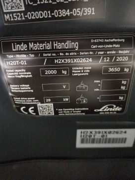Heftruck gebruikt LINDE H20T-391-01 GAS VIERRADFRONTSTAPLER (13026942)