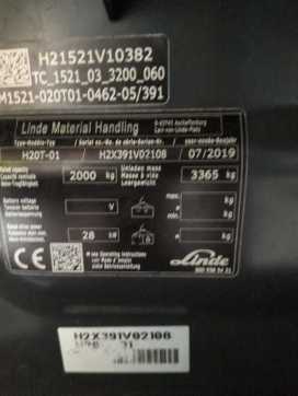 Heftruck gebruikt LINDE H20T-391-01 GAS VIERRADFRONTSTAPLER (13054170)