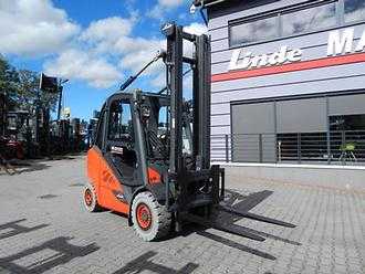 Heftruck gebruikt LINDE H30T-01 Triplex Side shift GAS VIERRADFRONTSTAPLER (13064079)
