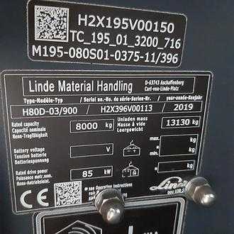 Heftruck gebruikt LINDE H80/900D DIESEL VIERRADFRONTSTAPLER (13068180)