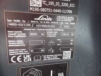 Heftruck gebruikt LINDE H80D-03/1100 DIESEL VIERRADFRONTSTAPLER (13068780)