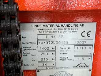 Heftruck gebruikt LINDE L14 AP ELEKTRO HOCHHUBWAGENDEICHSEL (13038092)