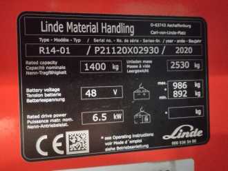 Heftruck gebruikt LINDE R14-01/1120 ELEKTRO SCHUBMASTSTAPLER (13073834)