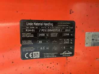 Heftruck gebruikt LINDE R14-01 ELEKTRO SCHUBMASTSTAPLER (13068302)