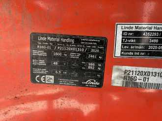 Heftruck gebruikt LINDE R16G ELEKTRO SCHUBMASTSTAPLER (13058702)